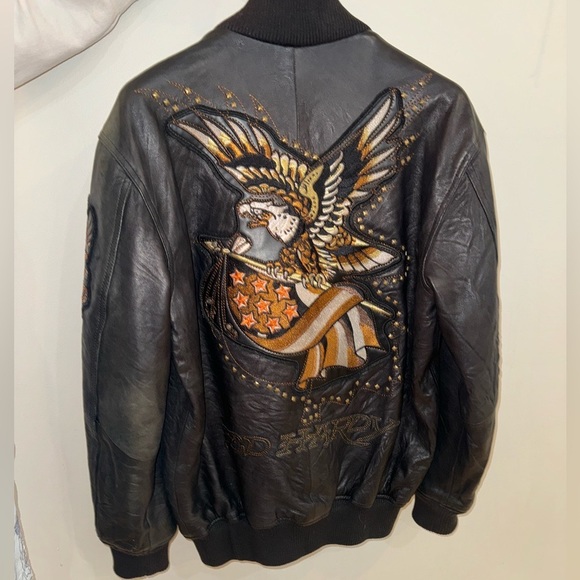 Ed Hardy leather Jacket